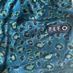 FLEO Green Leopard Shorts
